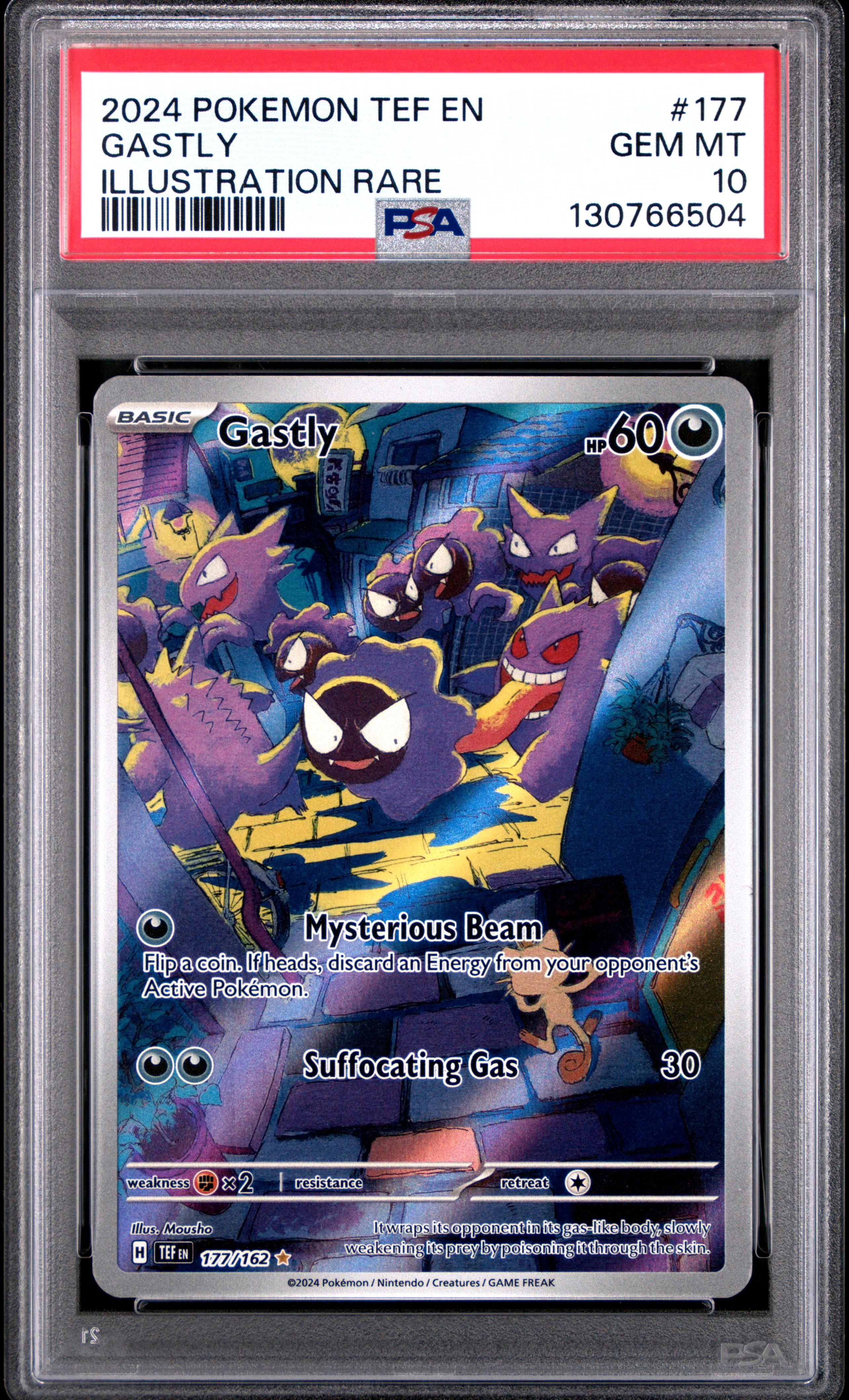 2024 #177 Gastly PSA 10 Tef EN-Temporal Forces