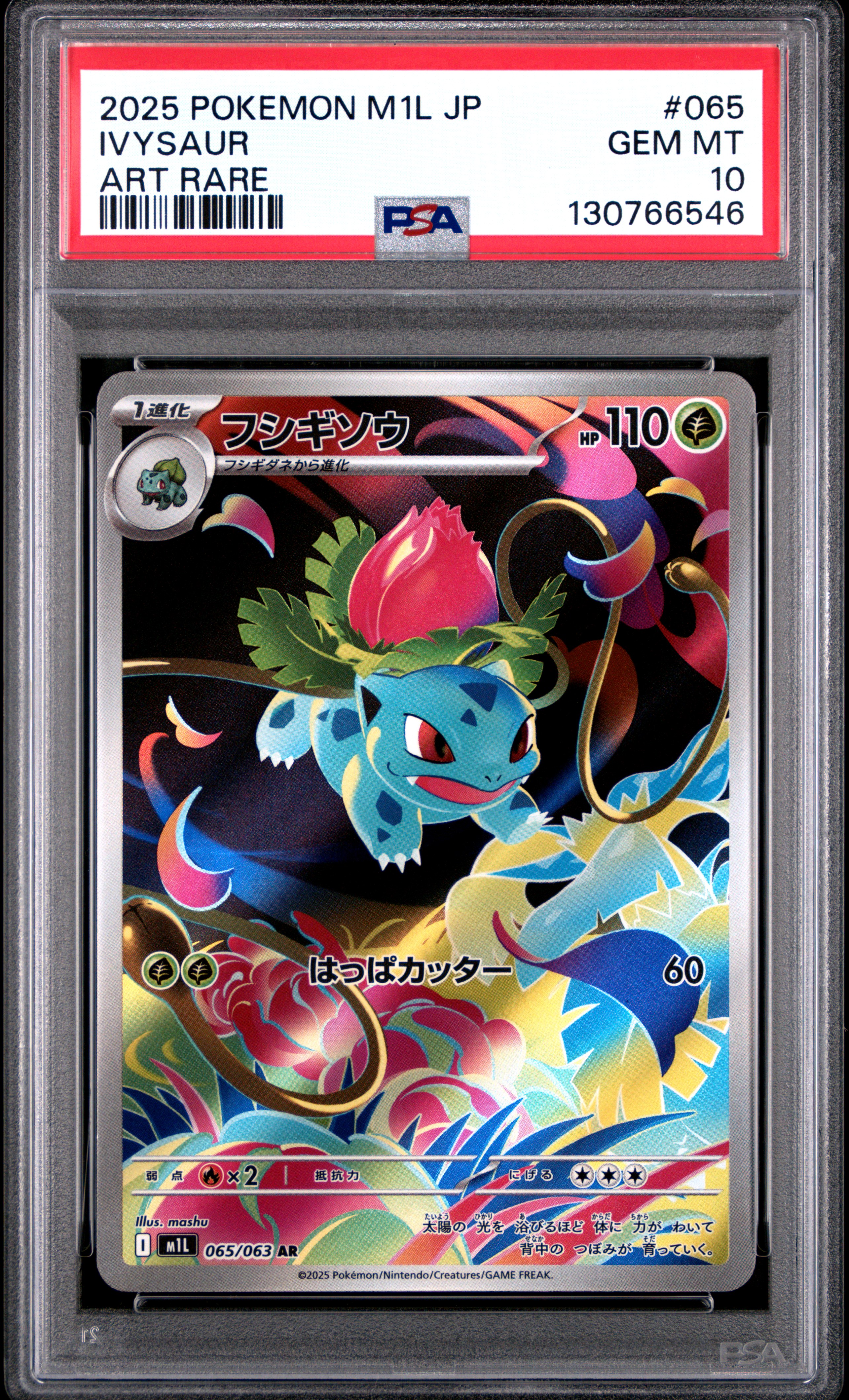 2025 #065 Ivysaur PSA 10 Japanese M1l-Mega Brave