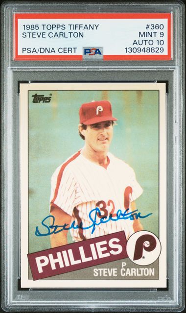 1985 Topps #360 Tiffany Steve Carlton front