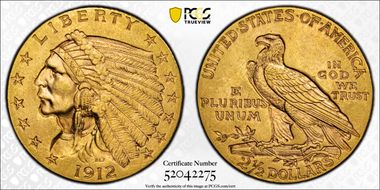 1912 $2.50 MS62