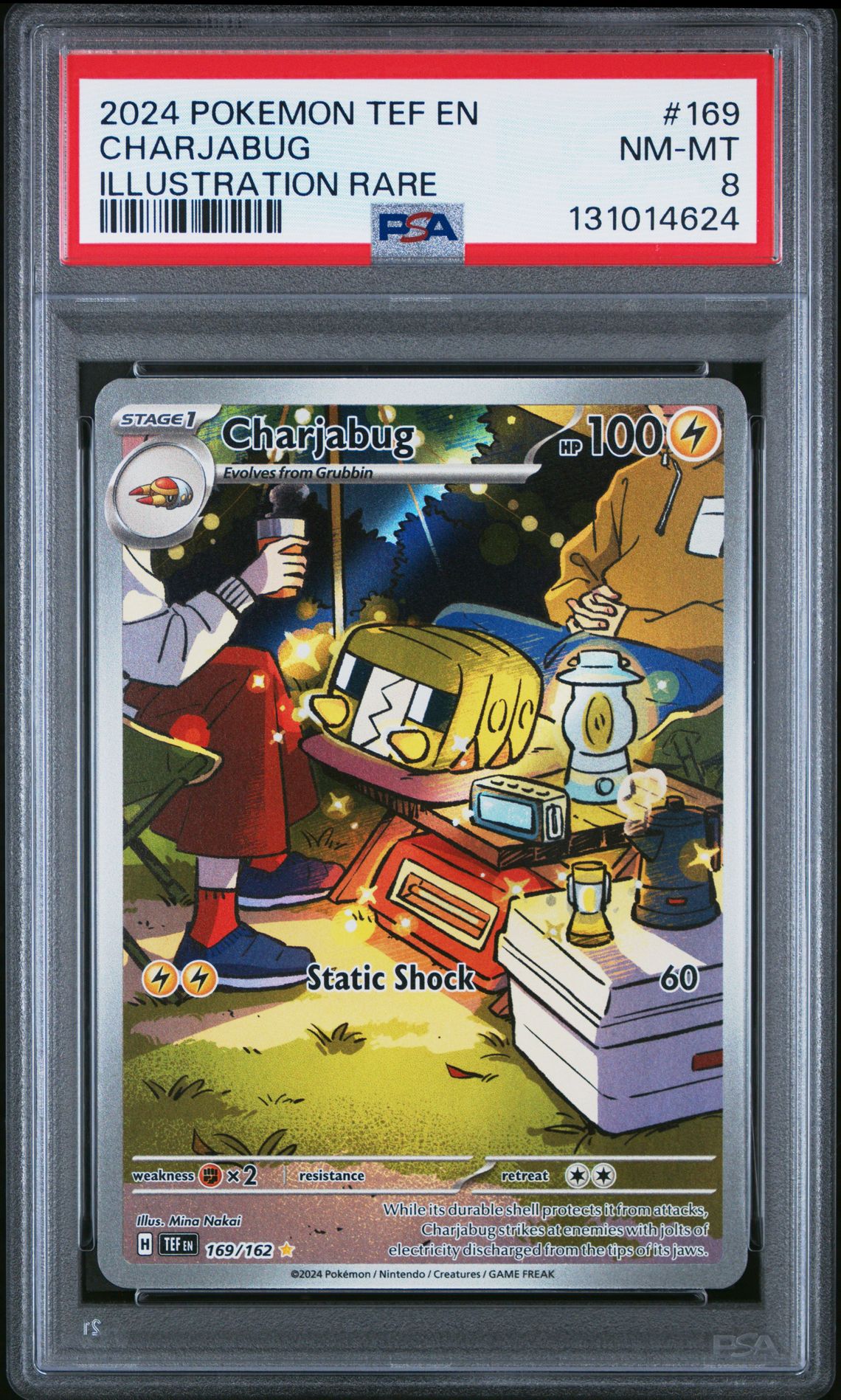 2024 Pokemon POKEMON TEF EN-TEMPORAL FORCES ILLUSTRATION RARE #169 Charjabug front