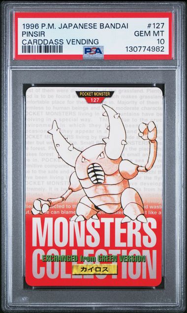 Pinsir card PSA 10, cert 130774982