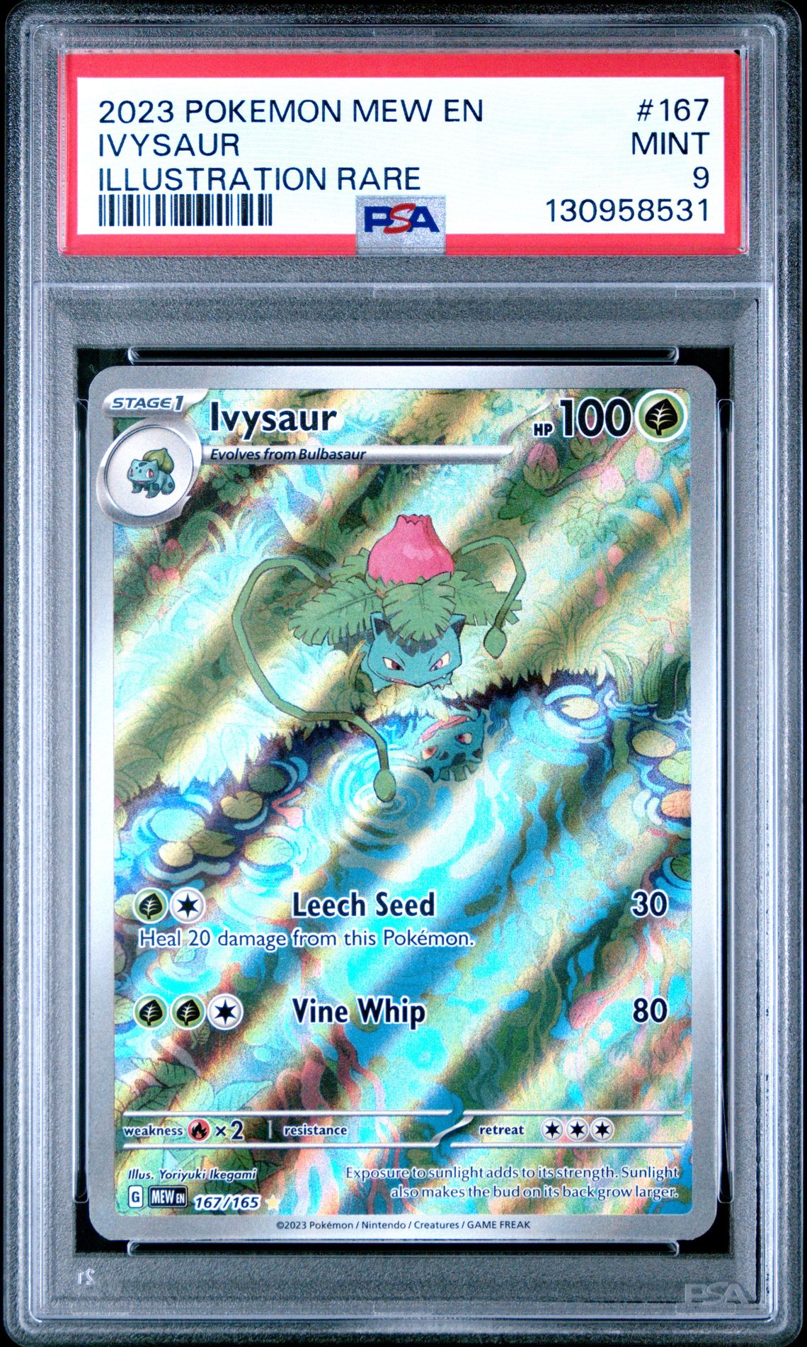 2023 Pokemon Mew En-151 Ivysaur #167 (Illustration Rare) Mint 9 front