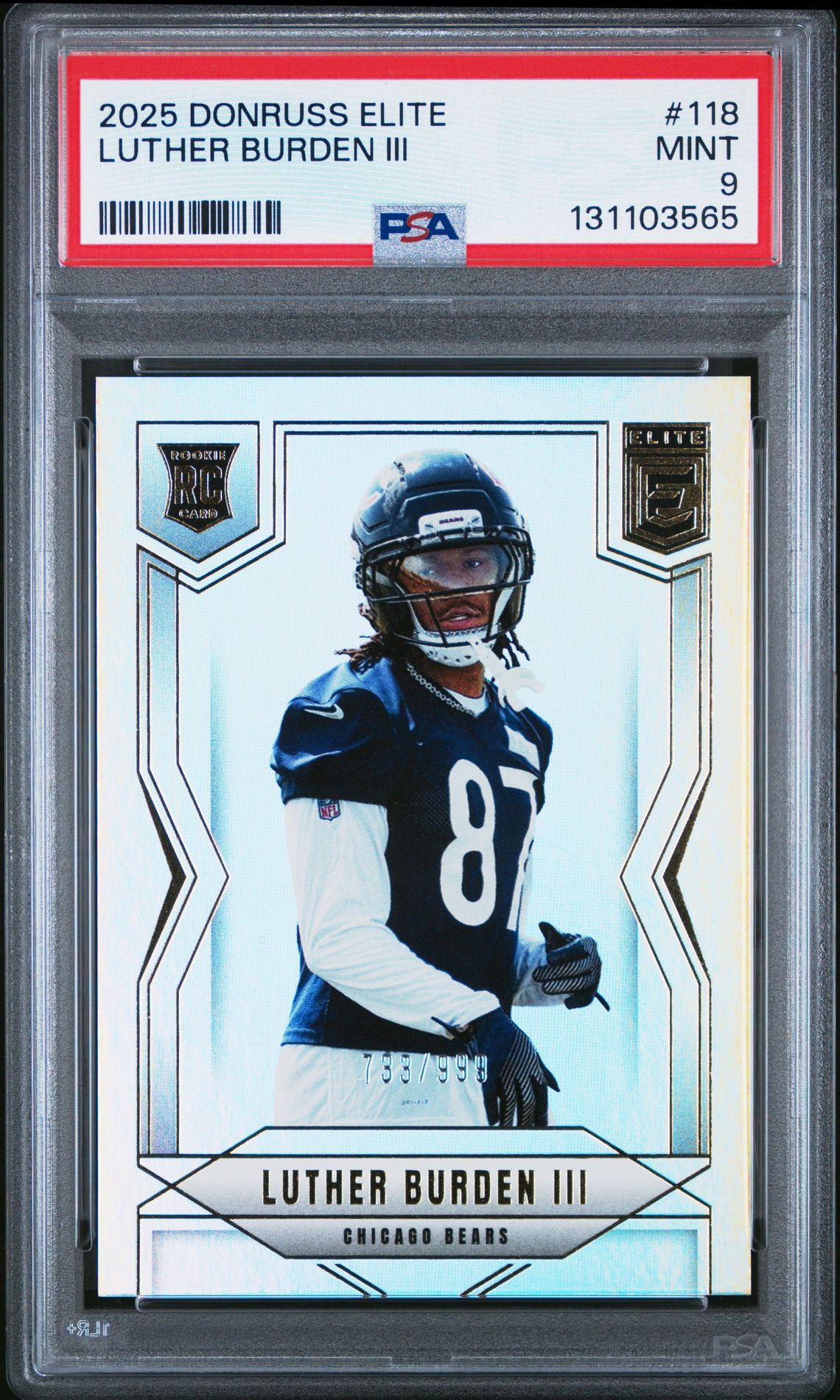 2025 Panini Donruss Elite Luther Burden Iii #118 Mint 9 front