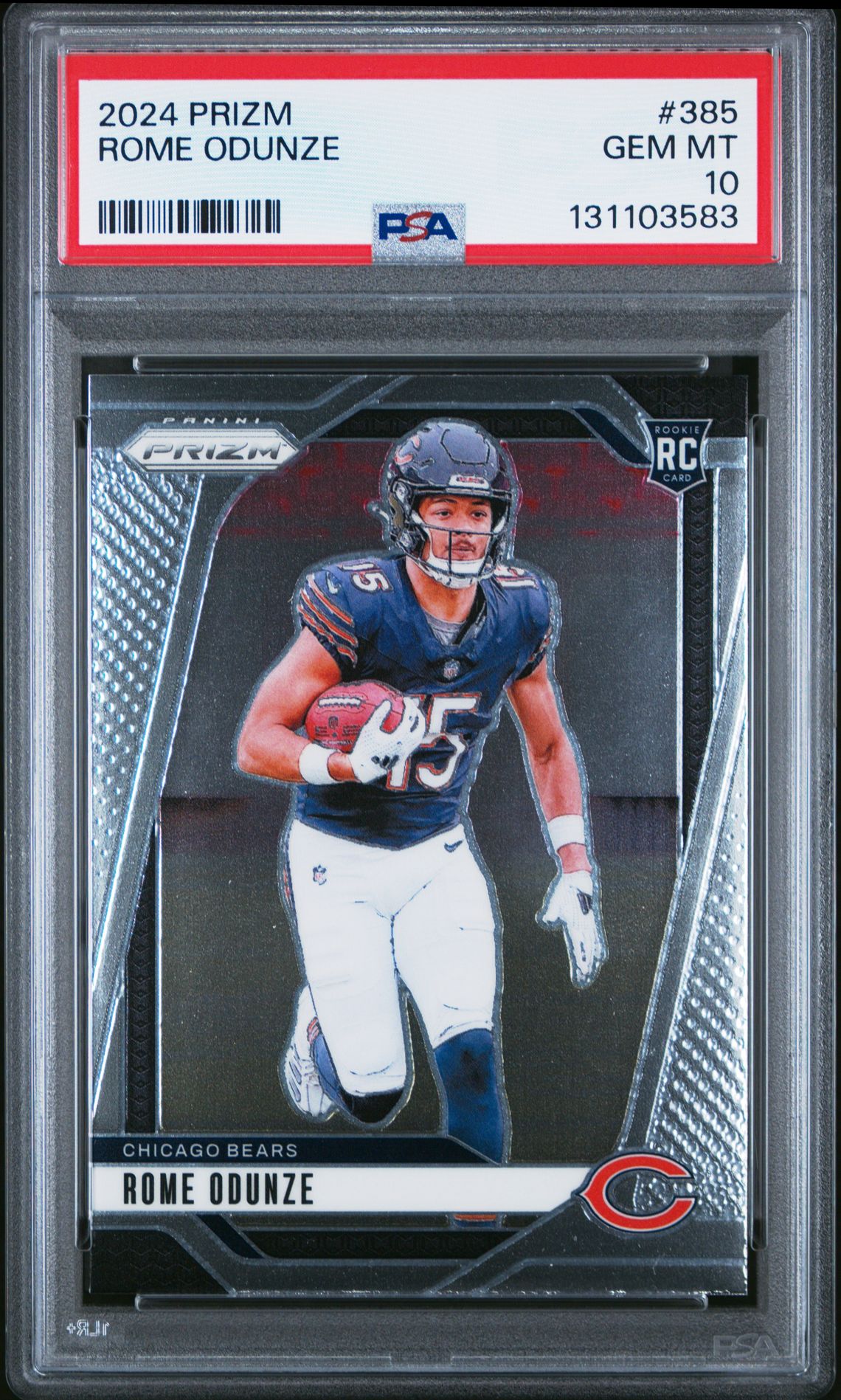 2024 Panini Prizm Rome Odunze #385 Gem Mt 10 front