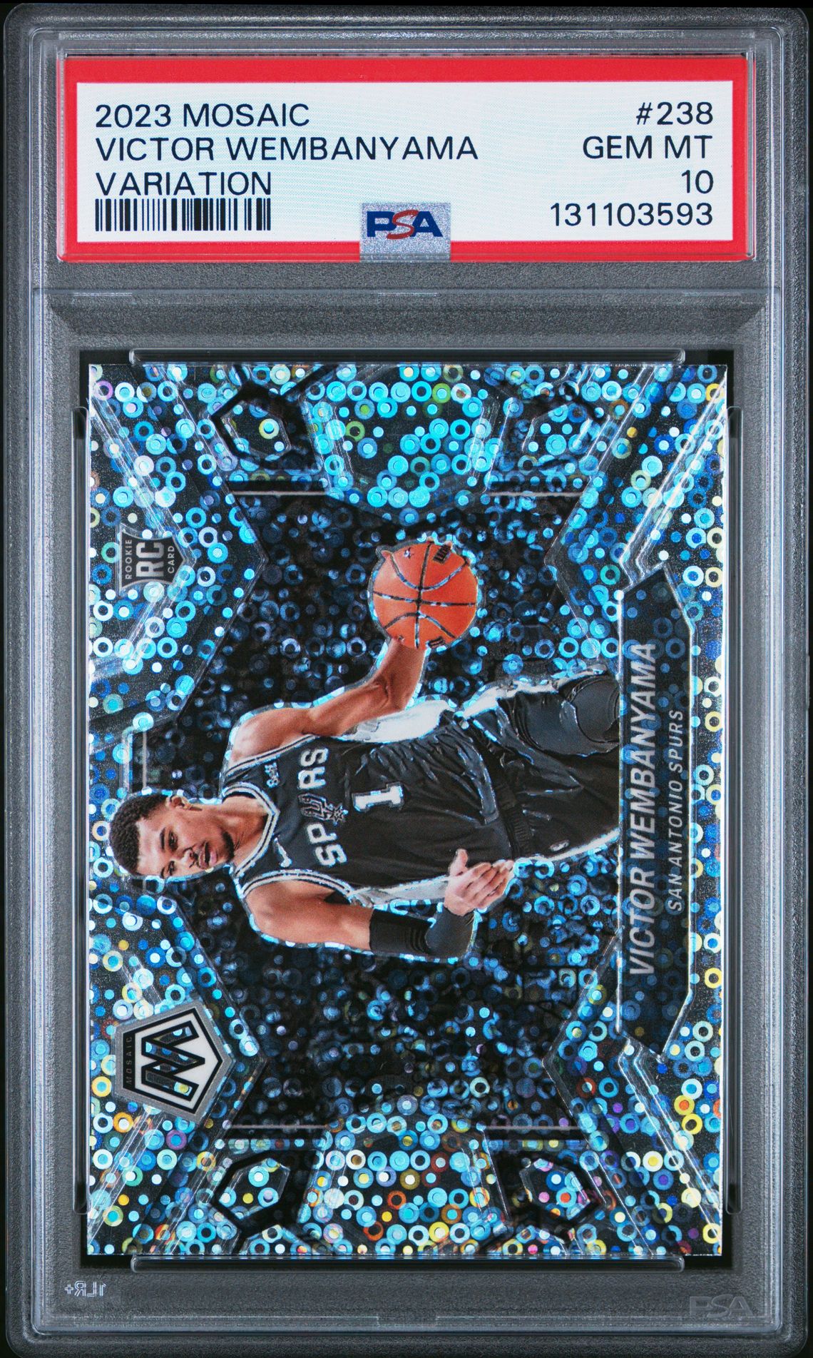 2023 Panini Mosaic Victor Wembanyama #238 (Variation) Gem Mt 10 front