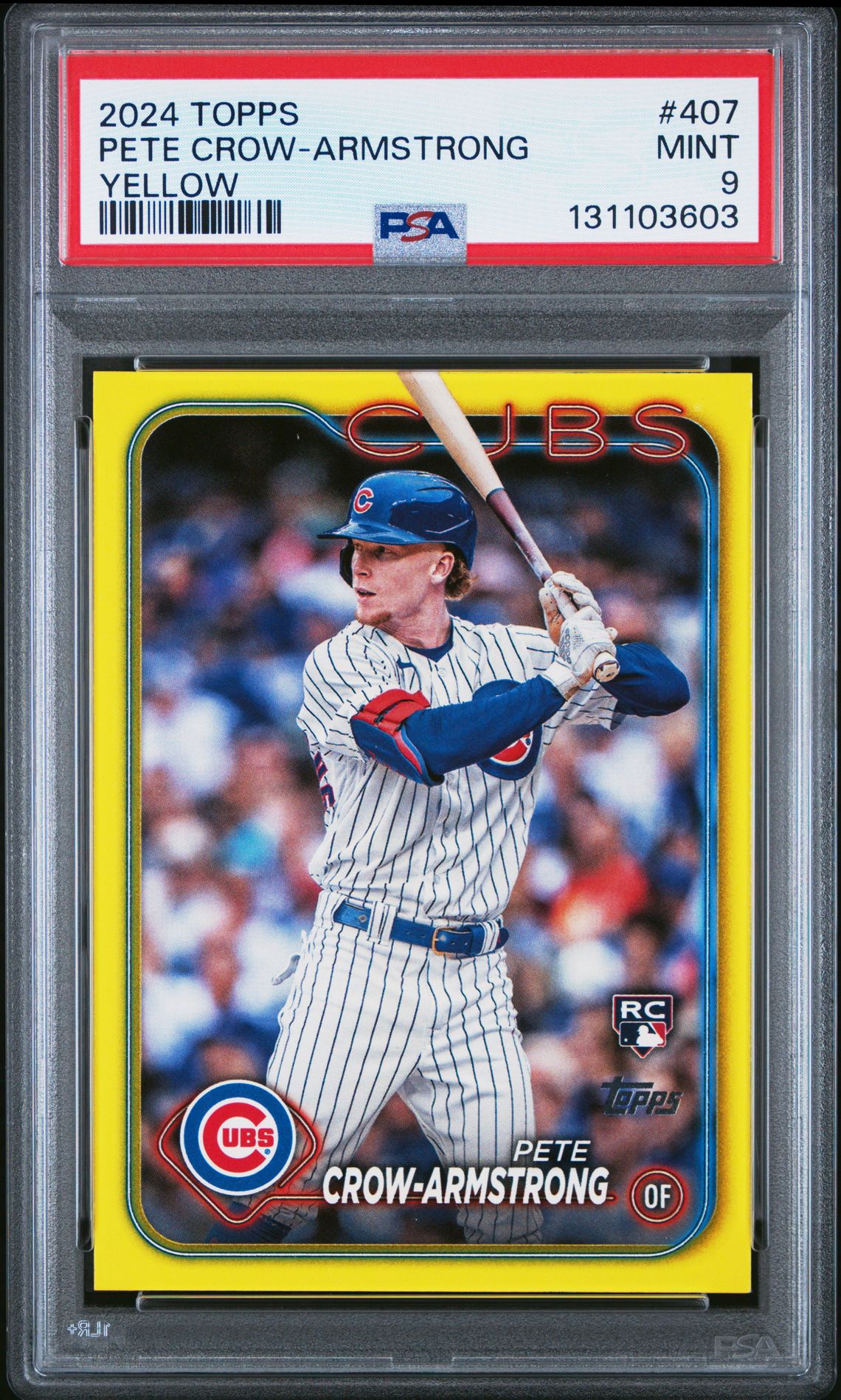 2024 Topps Pete Crow-Armstrong #407 (Yellow) Mint 9 front