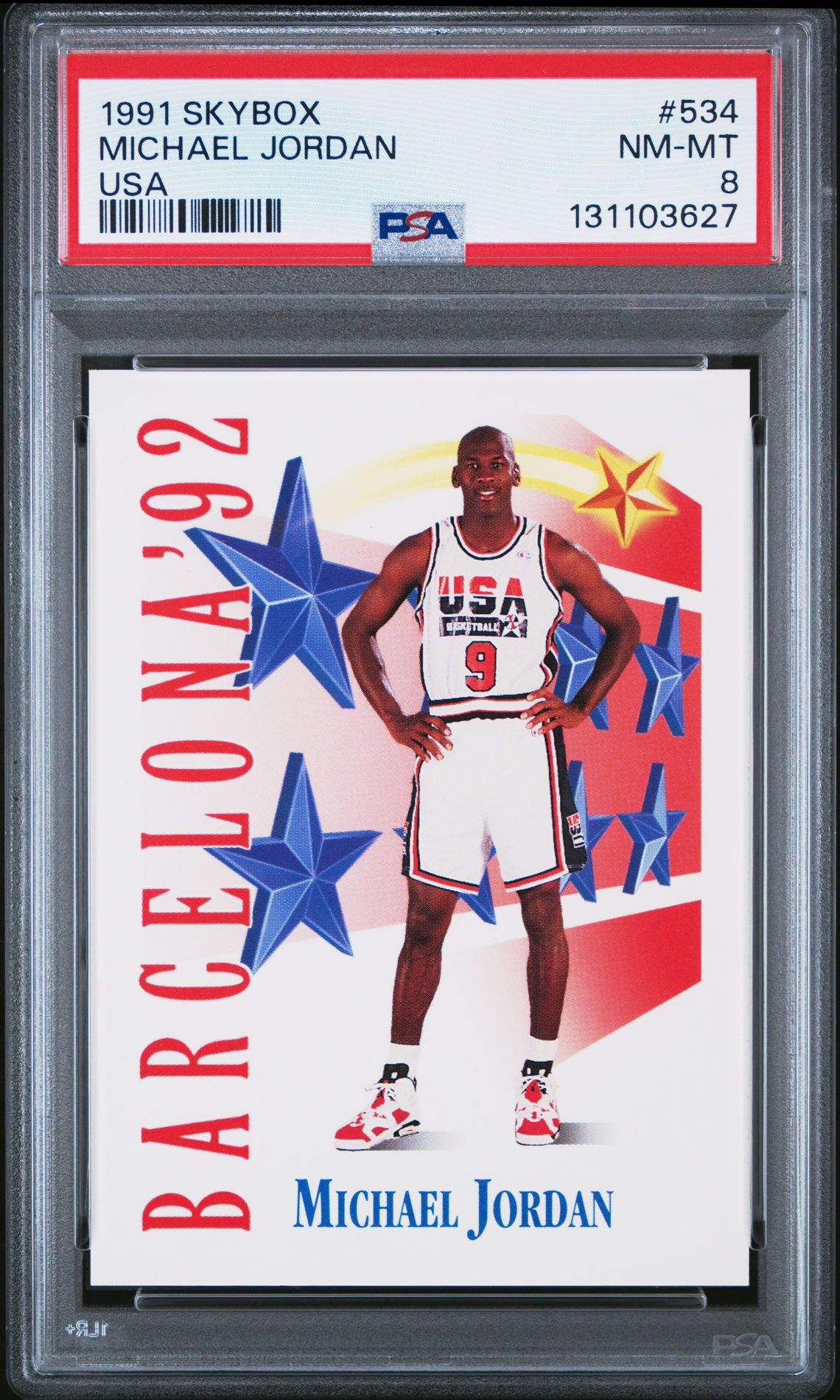 1991 Skybox Michael Jordan #534 (Usa) Nm-Mt 8 front