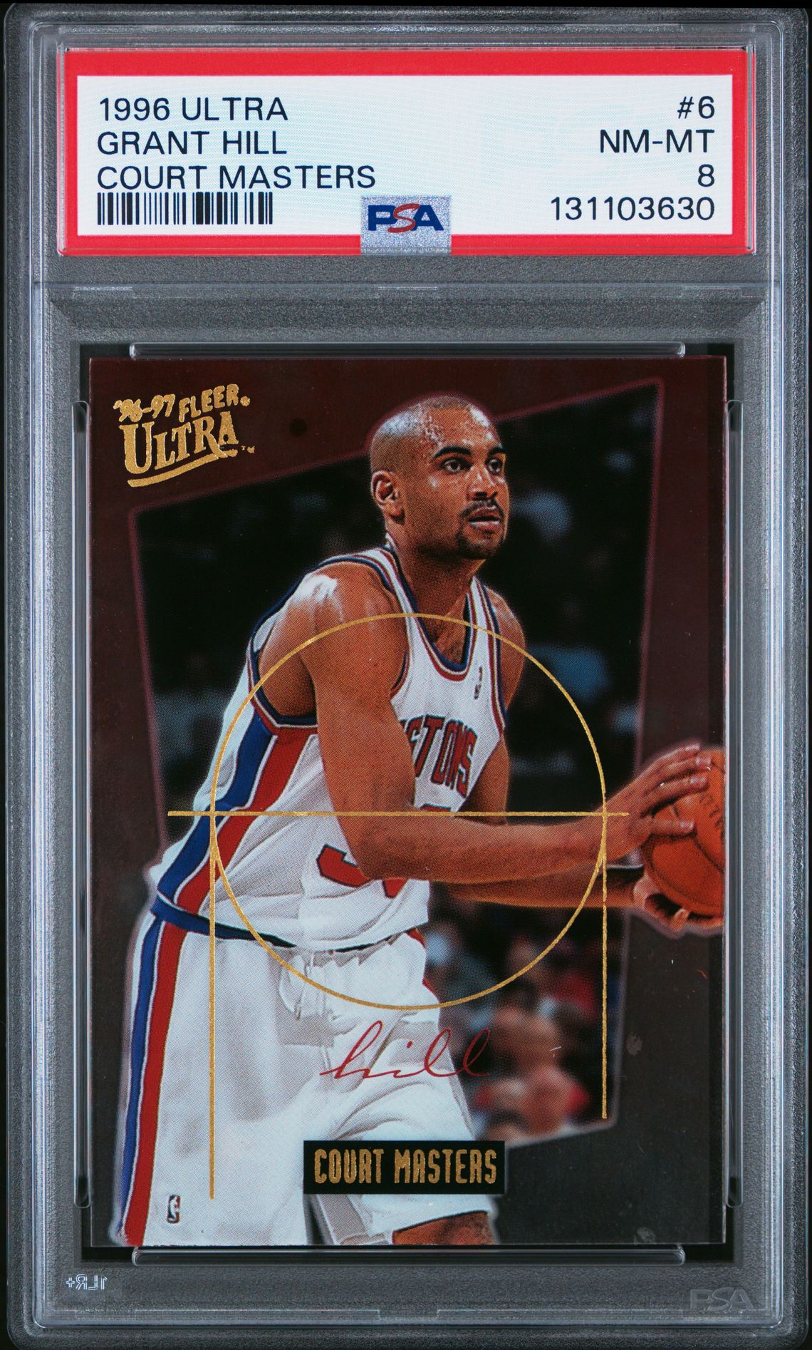 1996 Ultra Court Masters Grant Hill #6 (Court Masters) Nm-Mt 8 front