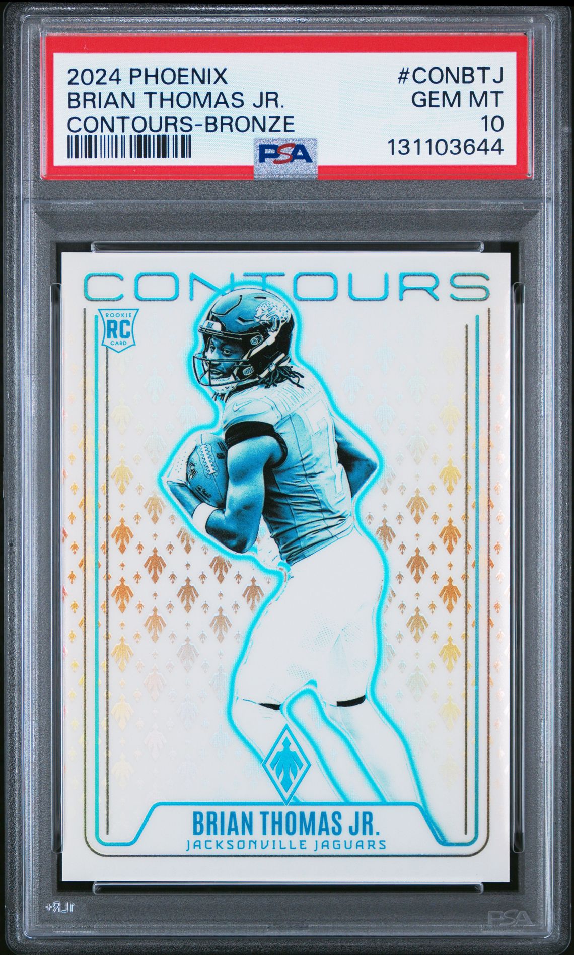 2024 Panini Phoenix Contours Brian Thomas Jr. #Conbtj (Contours-Bronze) Gem Mt 10 front