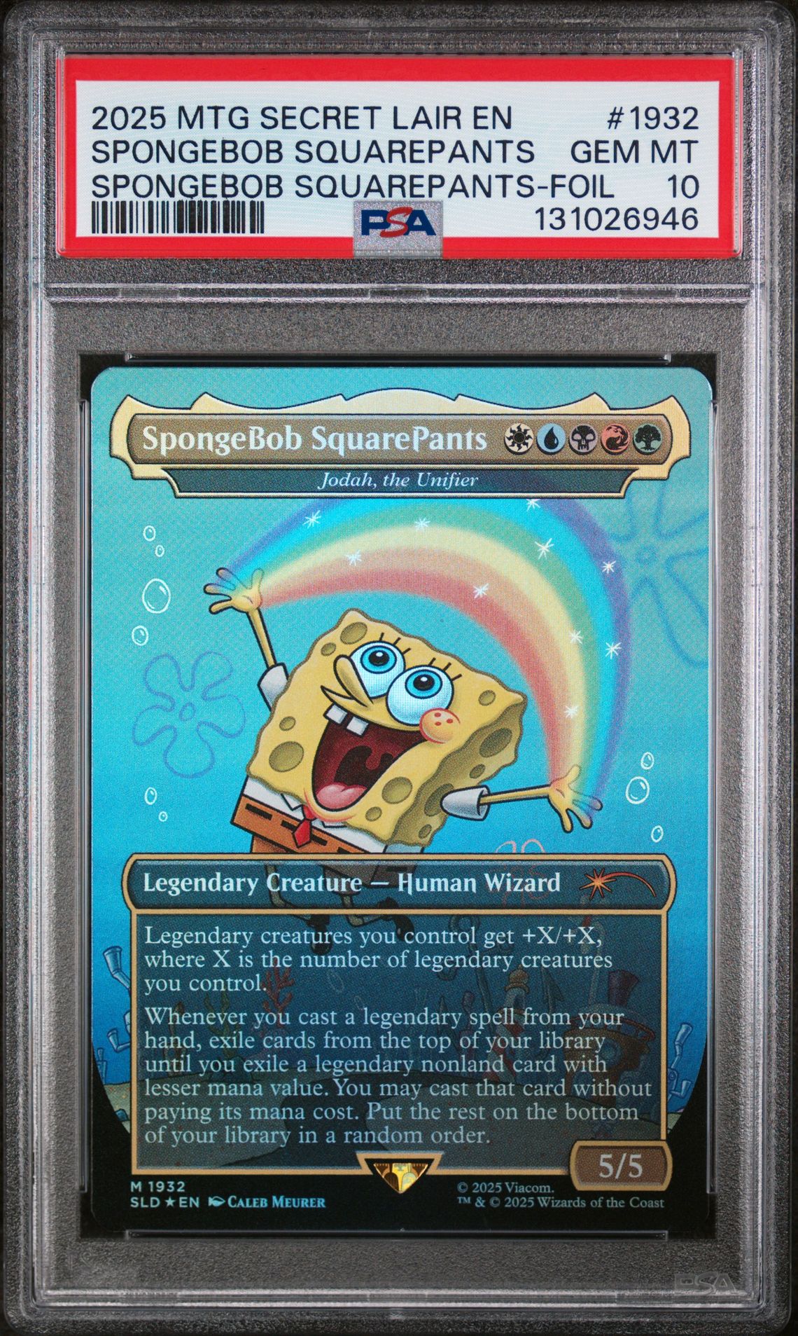 2025 MTG MAGIC THE GATHERING SECRET LAIR DROP SPONGEBOB SQUAREPANTS-FOIL #1932 Spongebob Squarepants front
