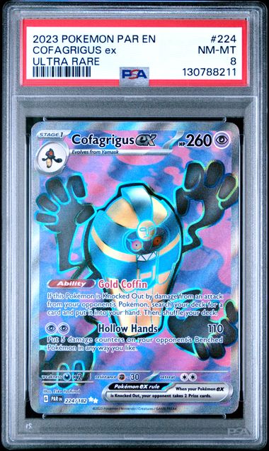2023 Pokemon Par En ULTRA RARE #224 Cofagrigus Ex front