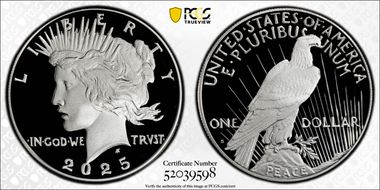 2025-S $1 Peace Dollar First Strike PR70DCAM