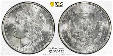 1886 $1 MS66+ 