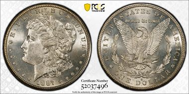 1887-S $1 MS63