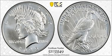 2025 $1 Peace Dollar MS69