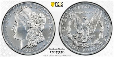 2025 $1 Morgan Dollar MS69