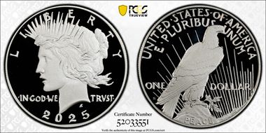 2025-S $1 Peace Dollar PR70DCAM