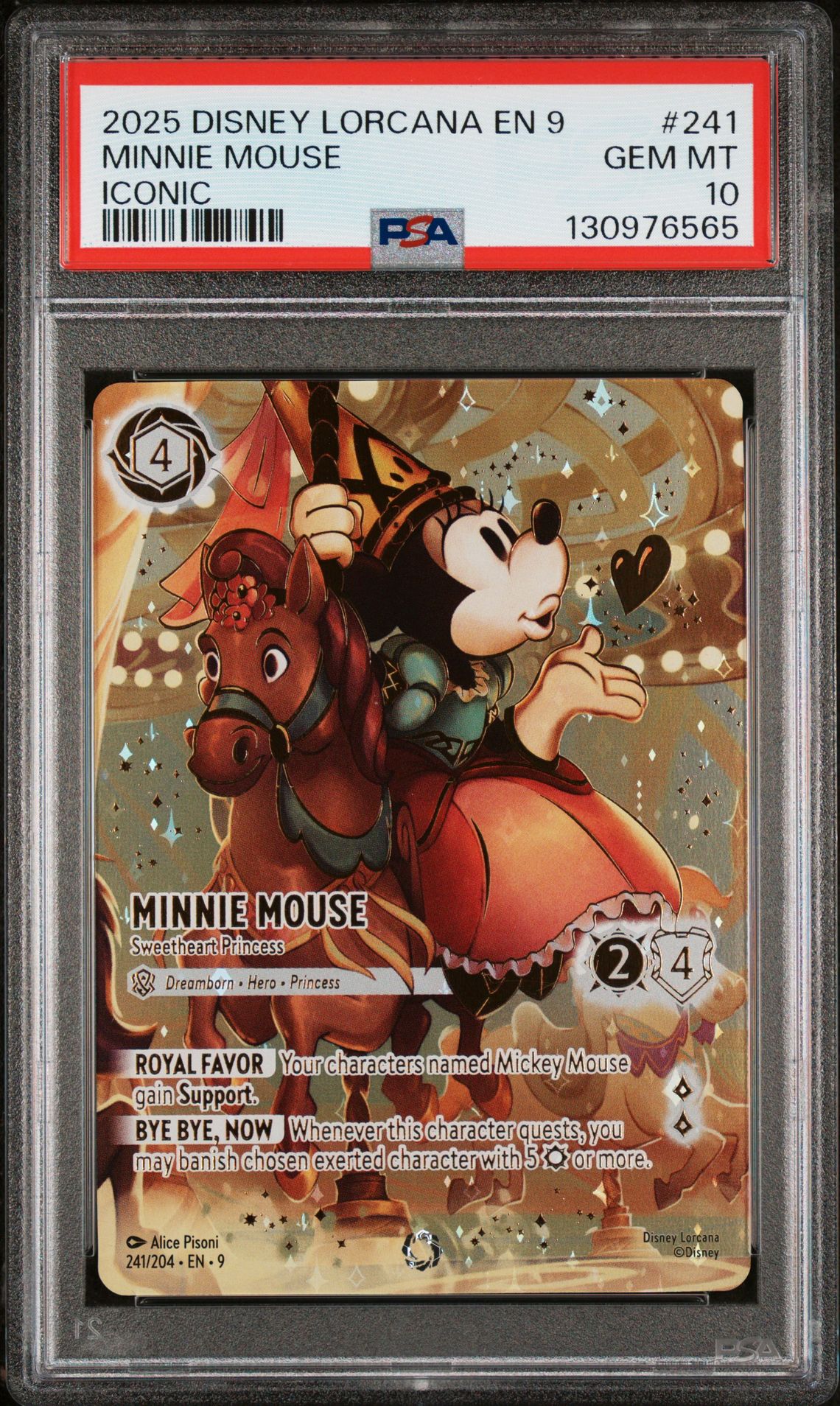 2025 Disney DISNEY LORCANA EN 9-FABLED ICONIC #241 Minnie Mouse front