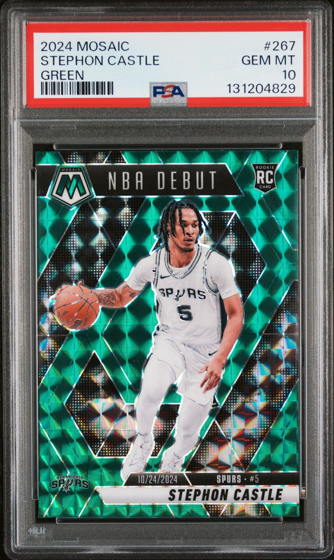 2024 Panini PANINI MOSAIC GREEN #267 Stephon Castle front