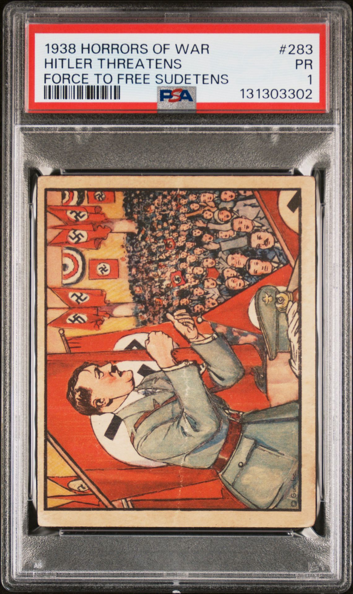 1938 HORRORS OF WAR FORCE TO FREE SUDETENS #283 Hitler Threatens front
