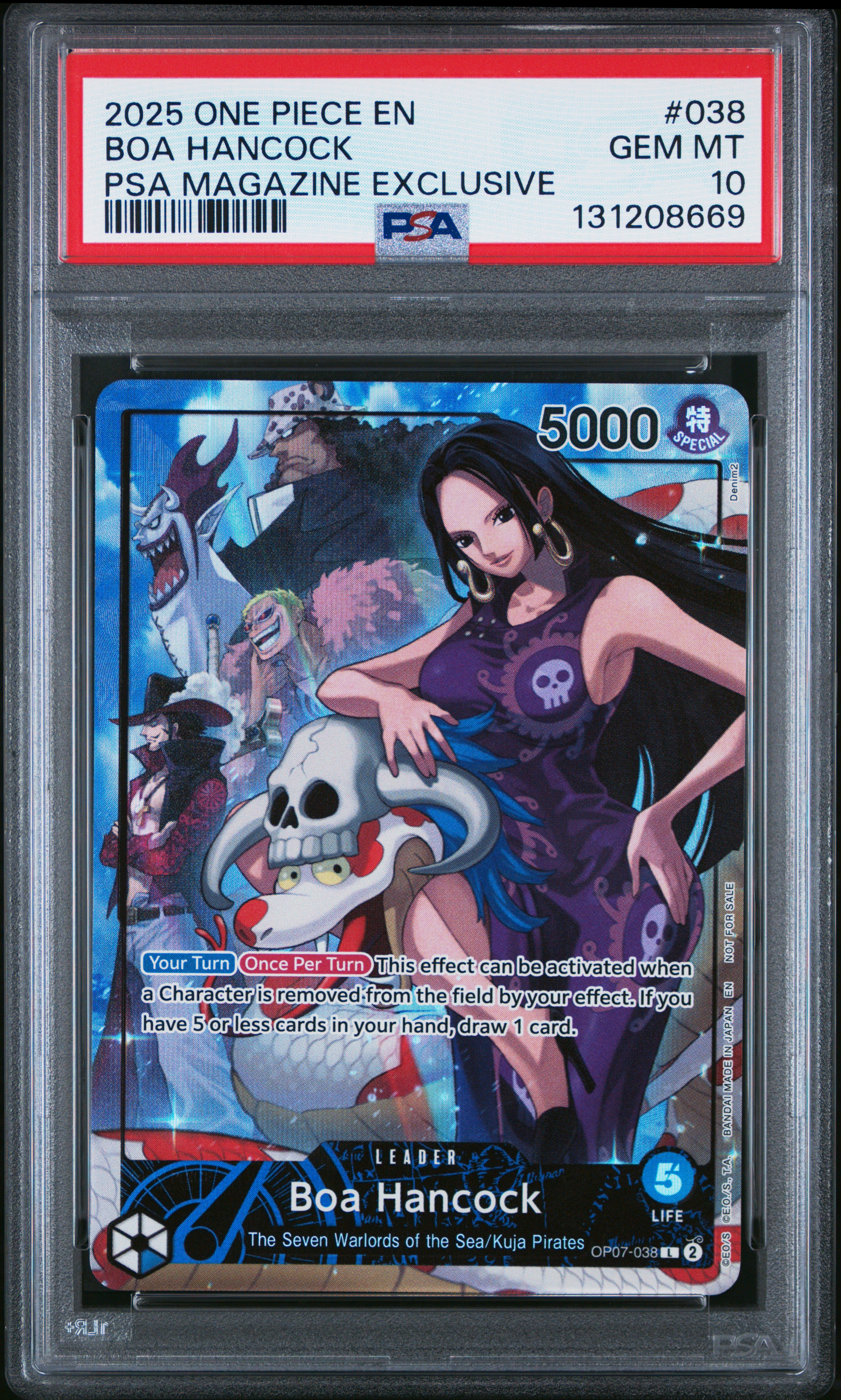 2025 #038 Boa Hancock PSA 10 One Piece Promos