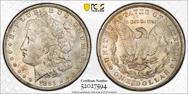 1885-O $1 MS66