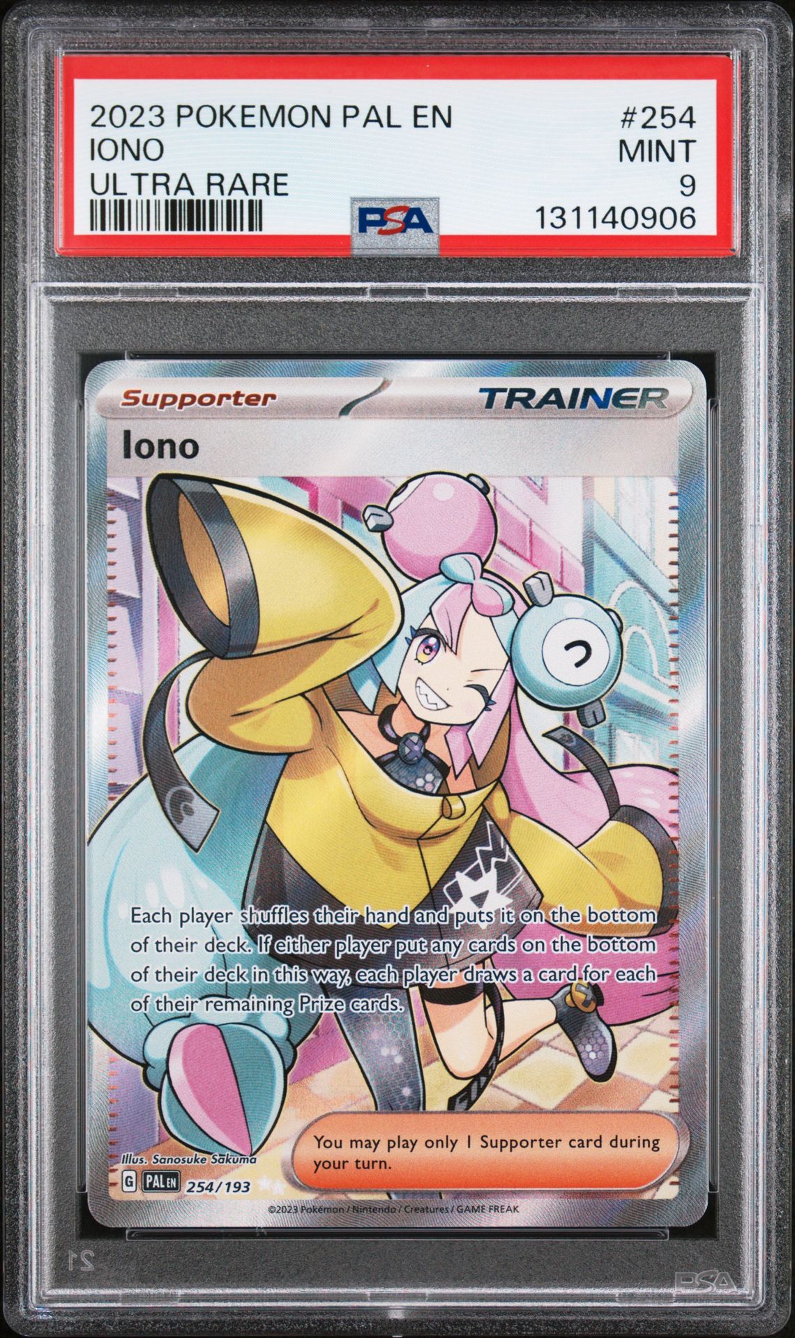 2023 Pokemon Pal En-Paldea Evolved Iono #254 (Ultra Rare) Mint 9 front