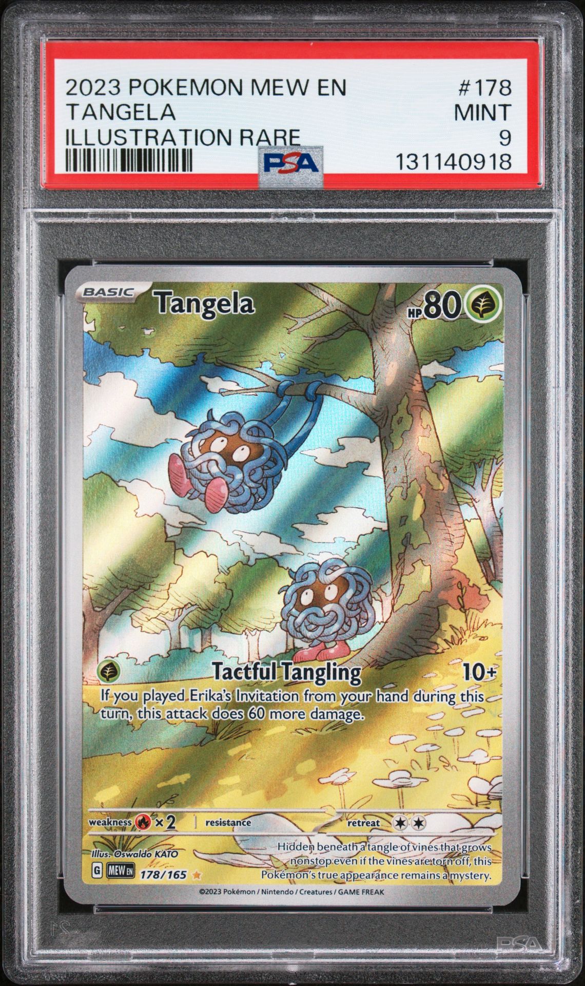 2023 Pokemon Mew En-151 Tangela #178 (Illustration Rare) Mint 9 front