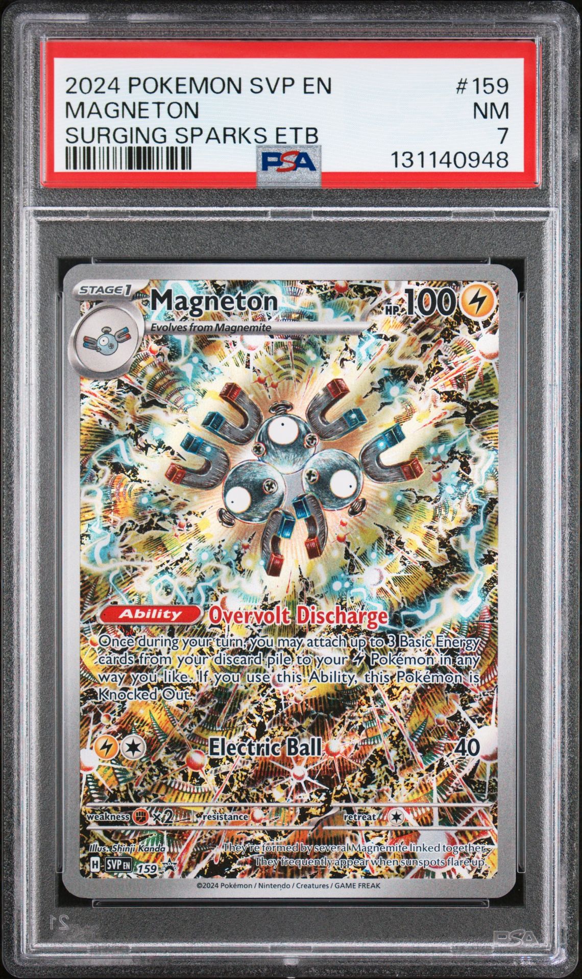 2024 Pokemon Svp En-Sv Black Star Promo Magneton #159 (Surging Sparks Etb) Nm 7 front