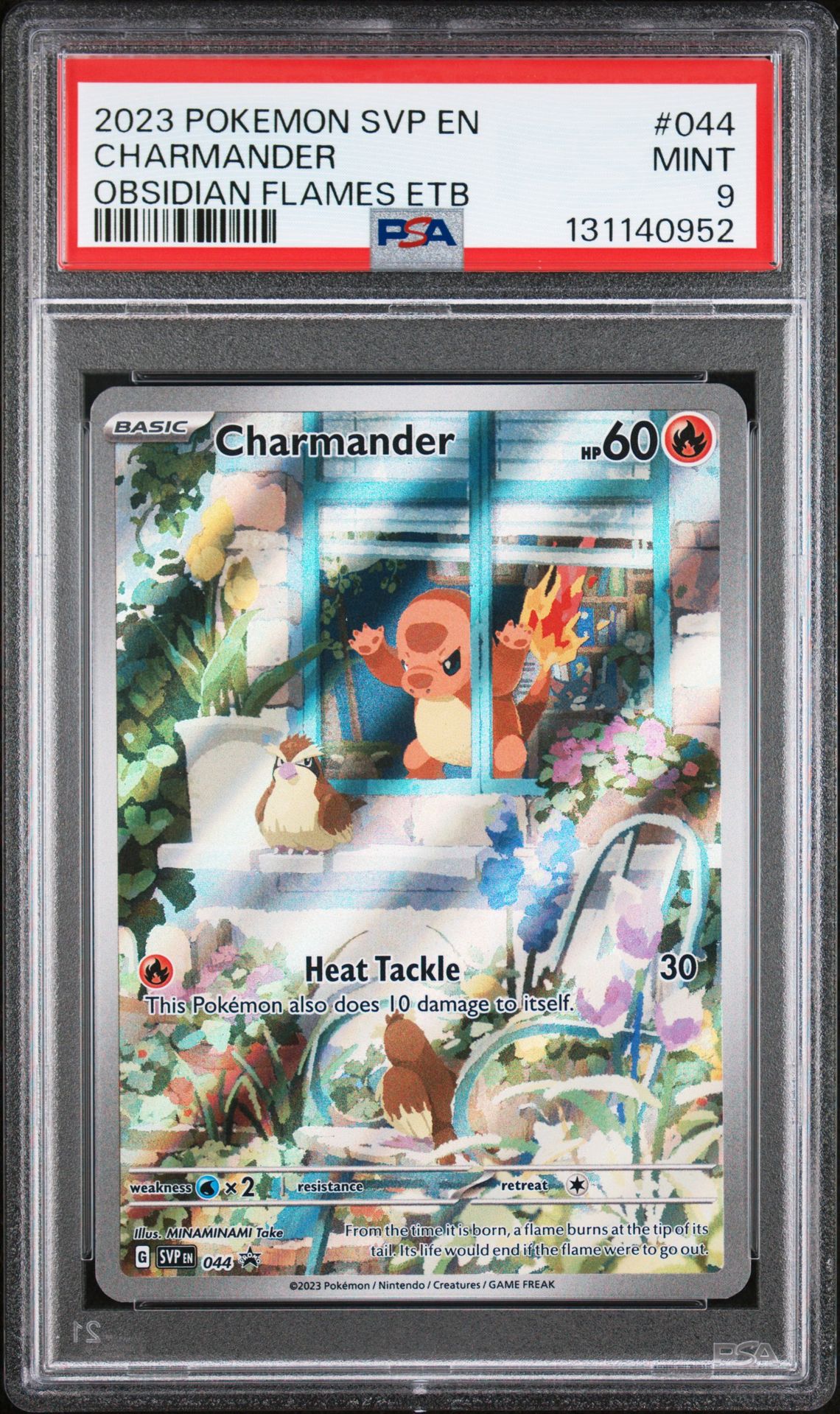 2023 Pokemon Svp En-Sv Black Star Promo Charmander #044 (Obsidian Flames Etb) Mint 9 front