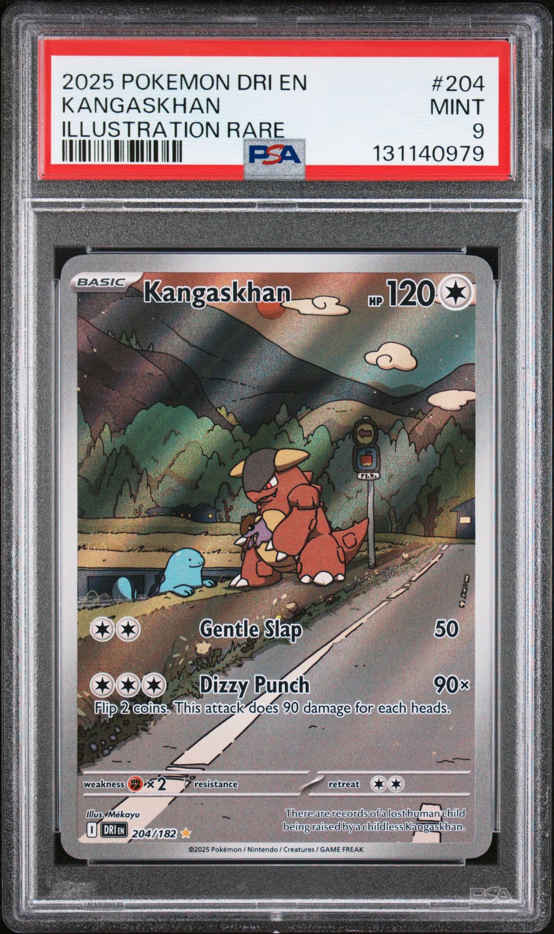 2025 Pokemon Dri En-Destined Rivals Kangaskhan #204 (Illustration Rare) Mint 9 front