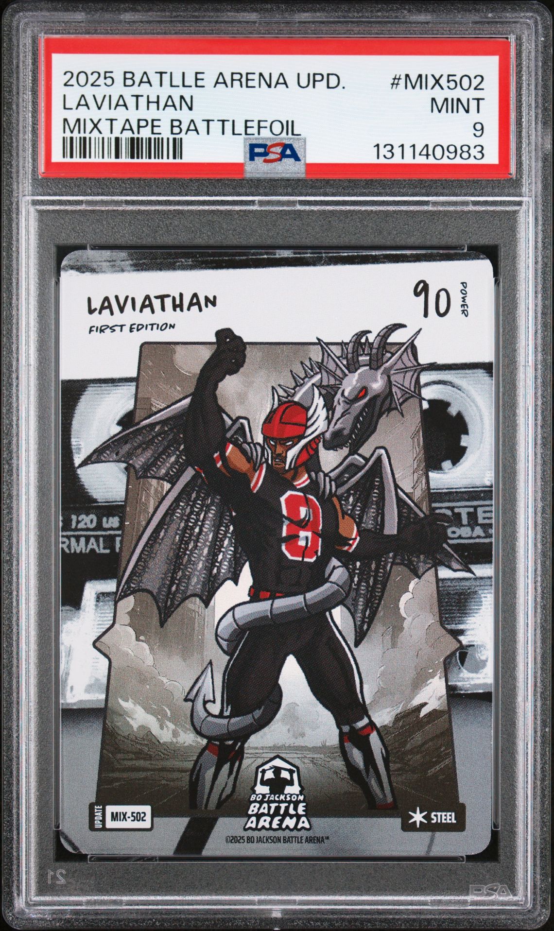 2025 Bo Jackson Battle Arena Update Mixtape Battlefoil Laviathan #Mix502 Mint 9 front