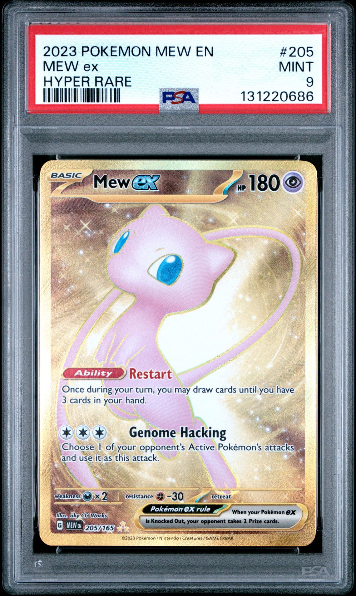 2023 Pokemon Mew En-151 Mew Ex #205 (Hyper Rare) Mint 9 front