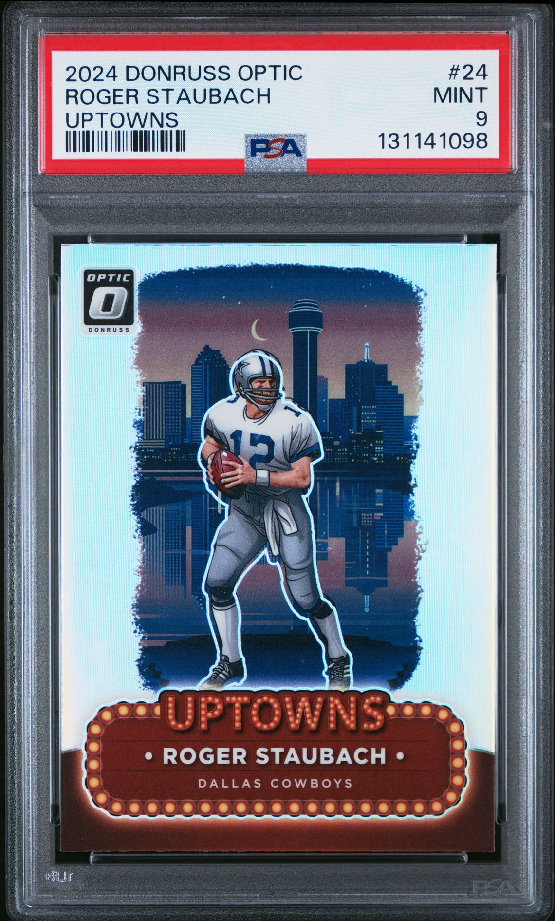 2024 Panini Donruss Optic Uptowns Roger Staubach #24 Mint 9 front