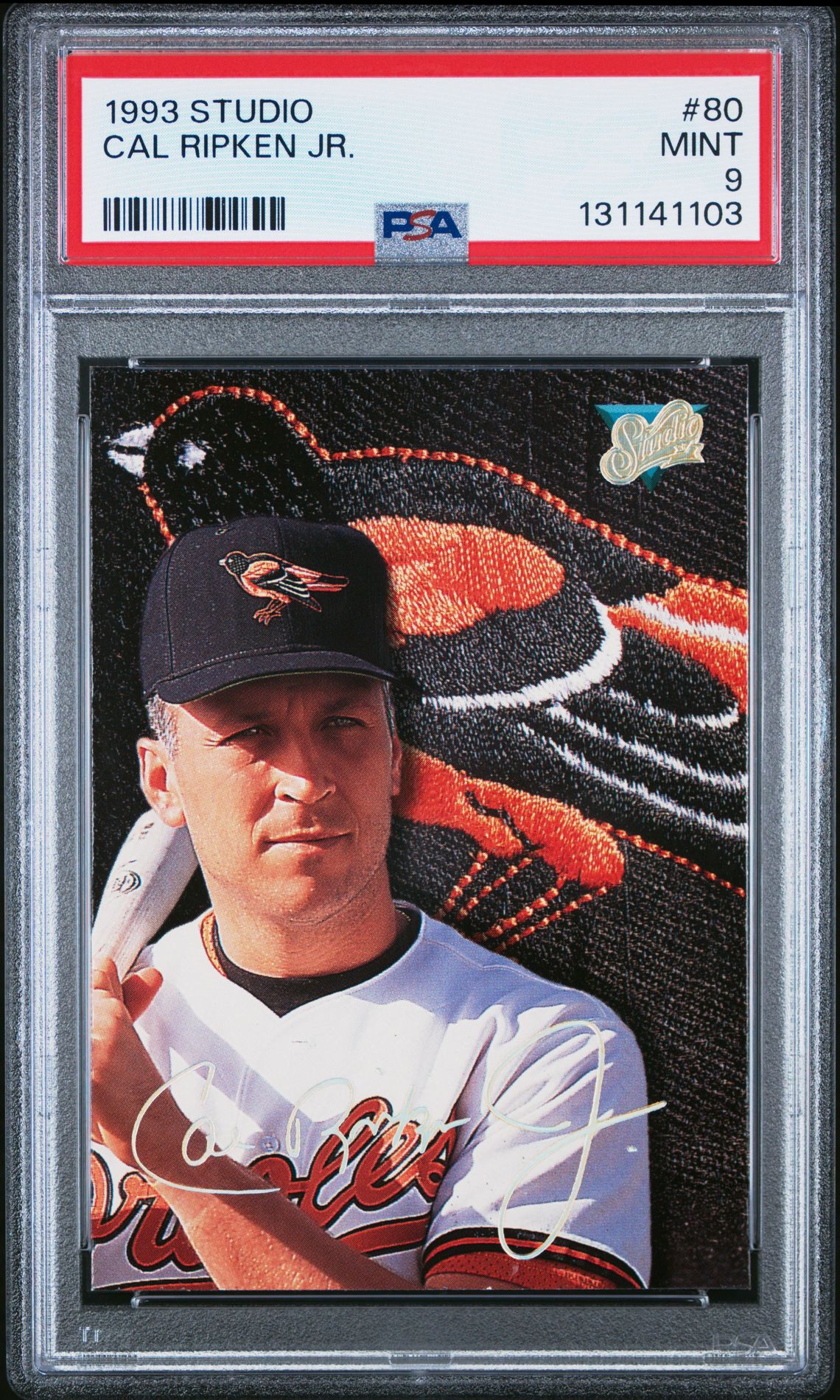 1993 Studio Cal Ripken Jr. #80 Mint 9 front