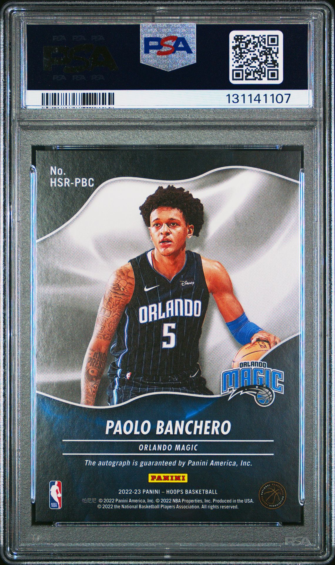 2022 Panini Nba Hoops Hot Signatures Rookies Paolo Banchero #Hsrpbc (Hot Signatures Rookies) Nm-Mt+ 8.5 back