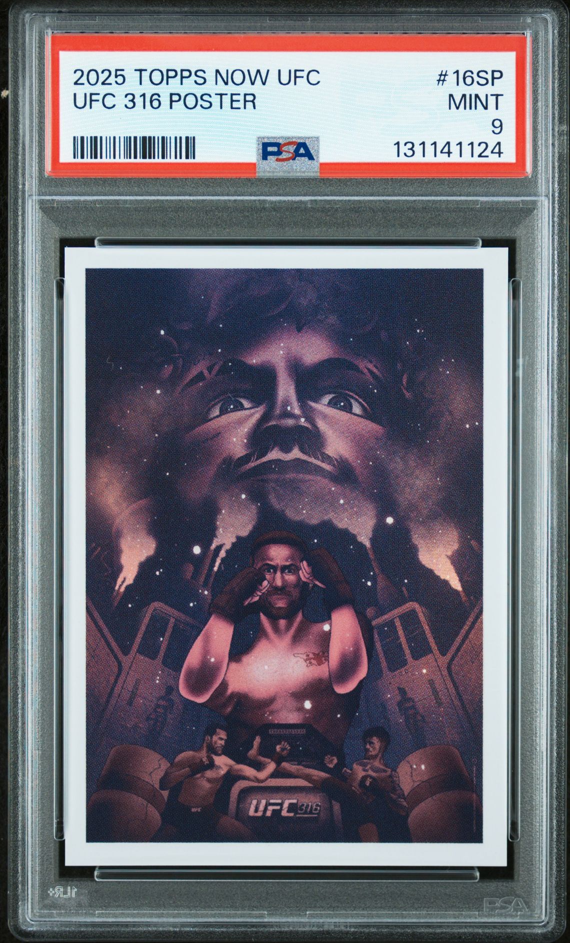 2025 Topps Now Ufc Ufc 316 Poster #16Sp Mint 9 front