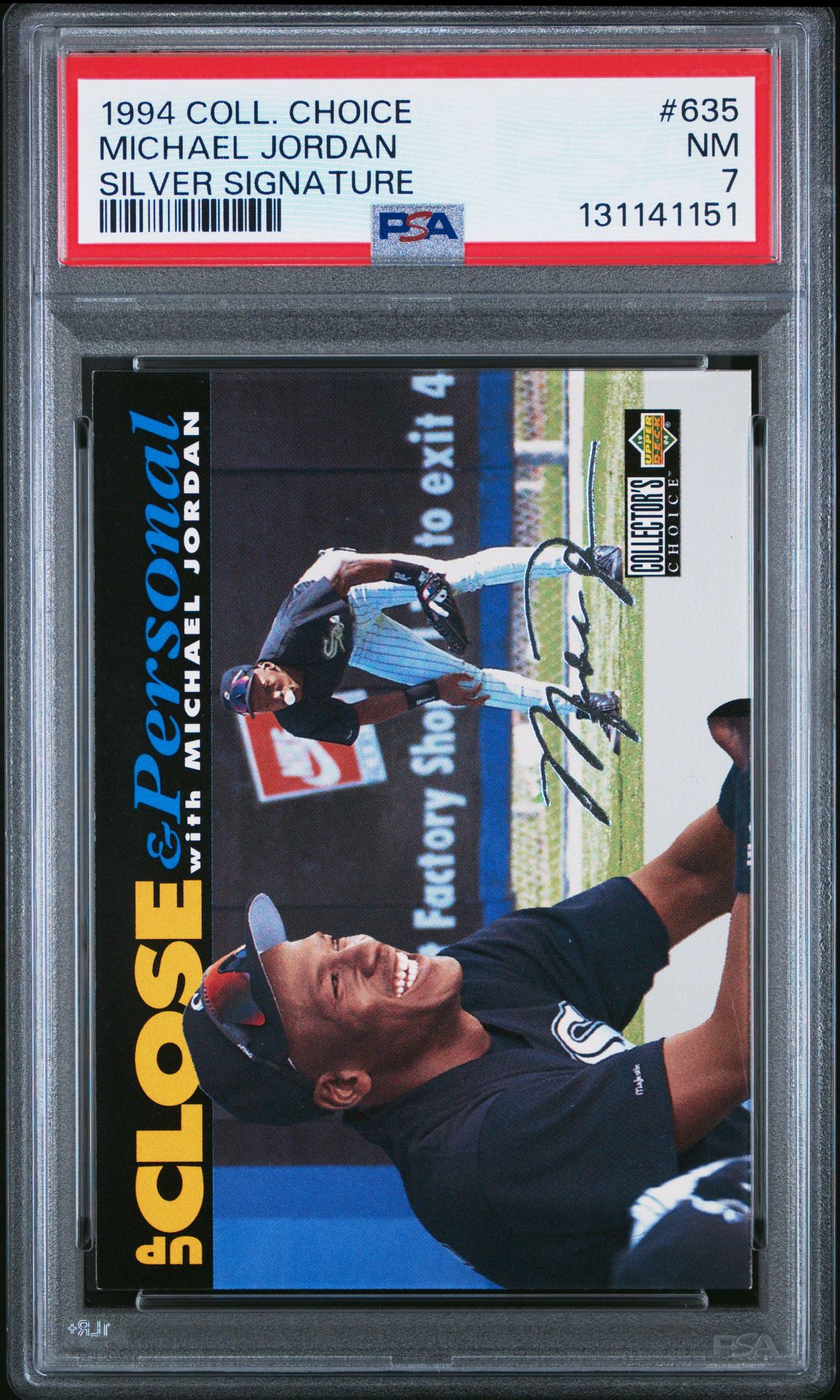 1994 Collector's Choice Michael Jordan #635 (Silver Signature) Nm 7 front