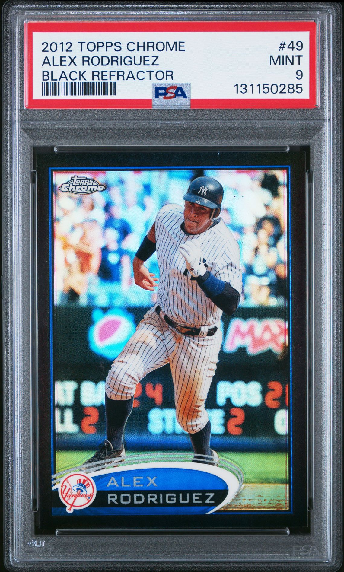 2012 Topps TOPPS CHROME BLACK REFRACTOR #49 Alex Rodriguez front