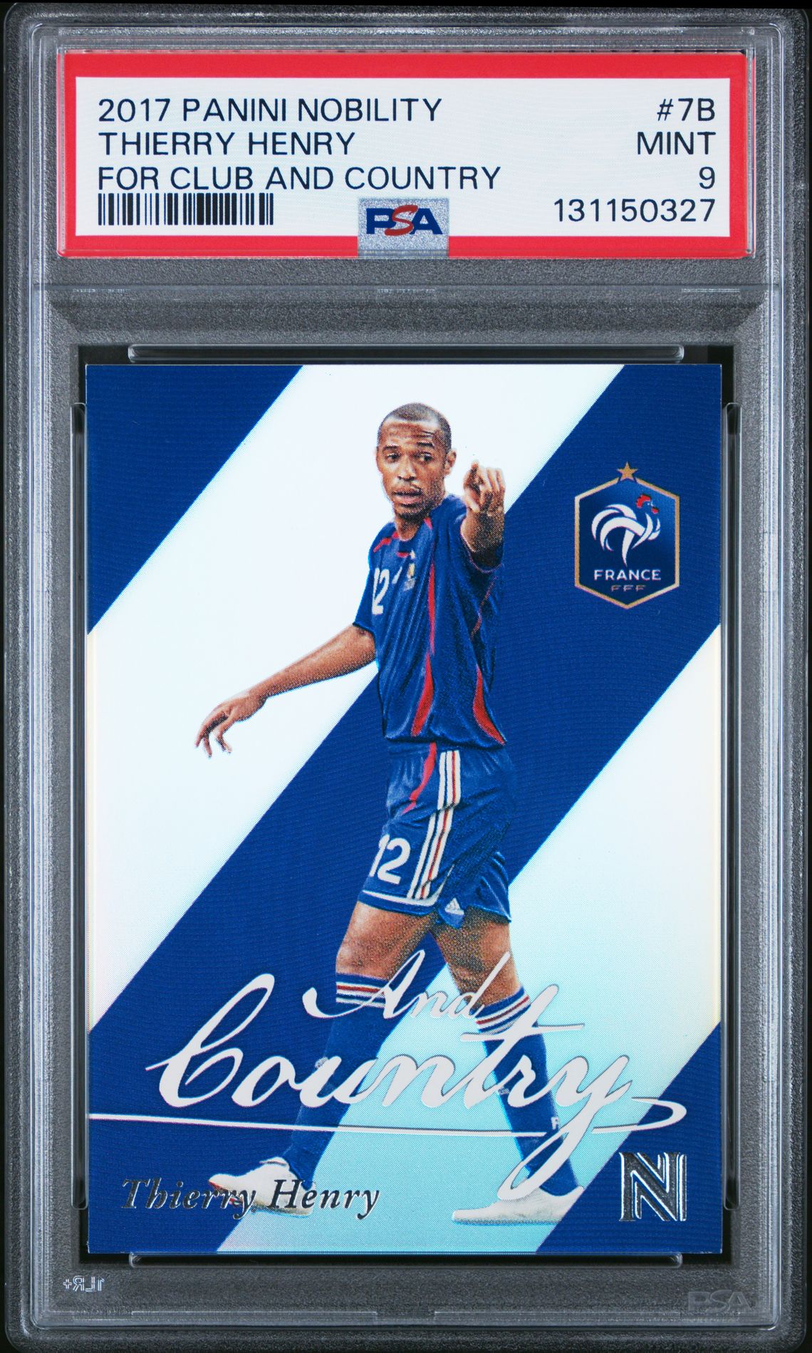 2017 Panini PANINI NOBILITY FOR CLUB AND COUNTRY #7B Thierry Henry front