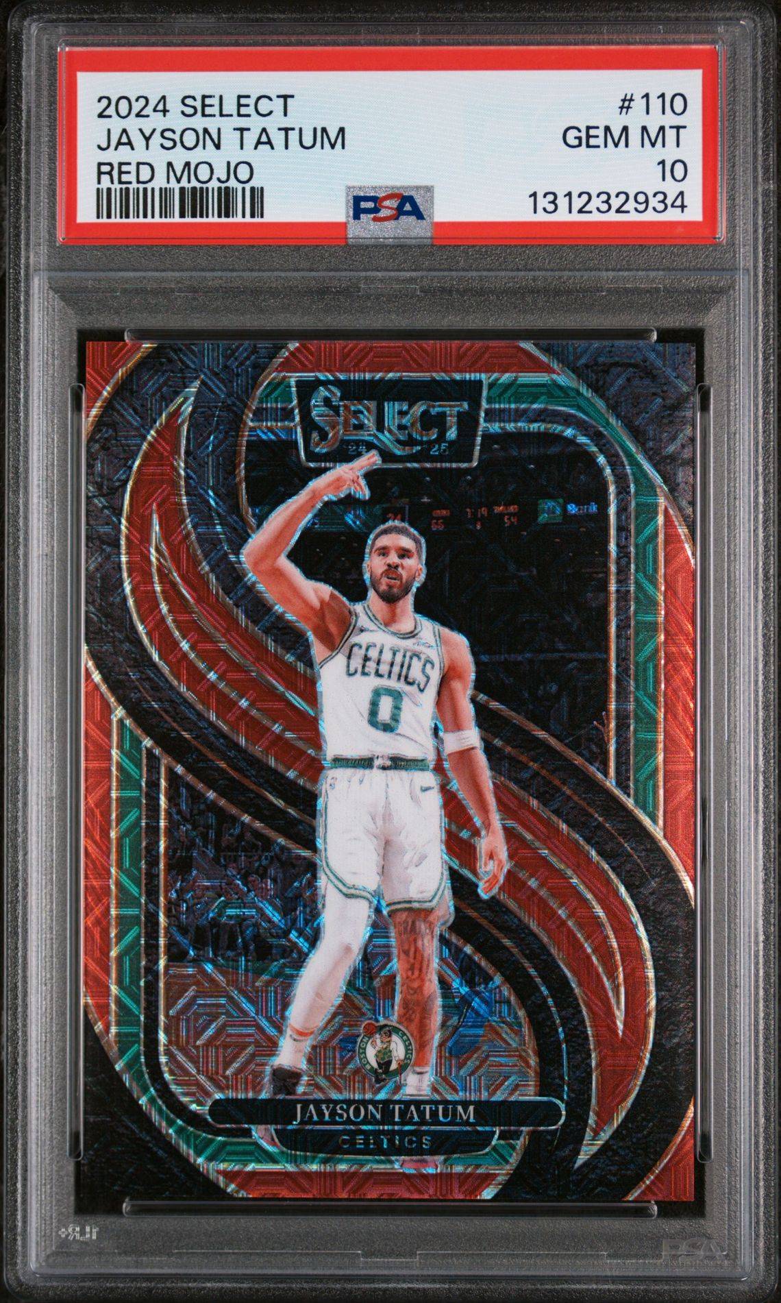 2024 Panini PANINI SELECT RED MOJO #110 Jayson Tatum front