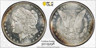 1878-S $1 VAM 17A, Denticle Clash MS65