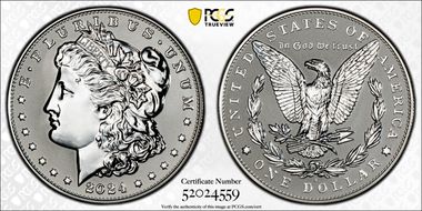 2024-S $1 Morgan Dollar Rev PR Two-Coin Reverse Proof Set PR69