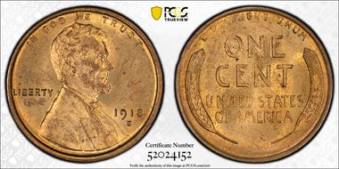 1918-S 1C MS64RB