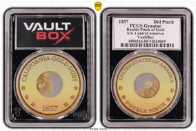 1857 Dbl Pinch Double Pinch of Gold S.S. Central America GN1