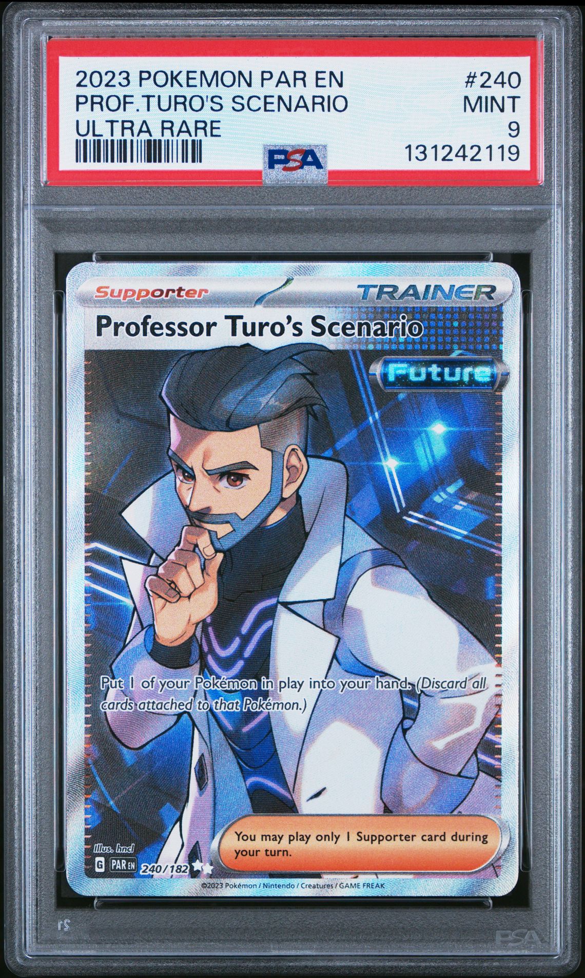 2023 Pokemon POKEMON PAR EN-PARADOX RIFT ULTRA RARE #240 Prof.Turo's Scenario front