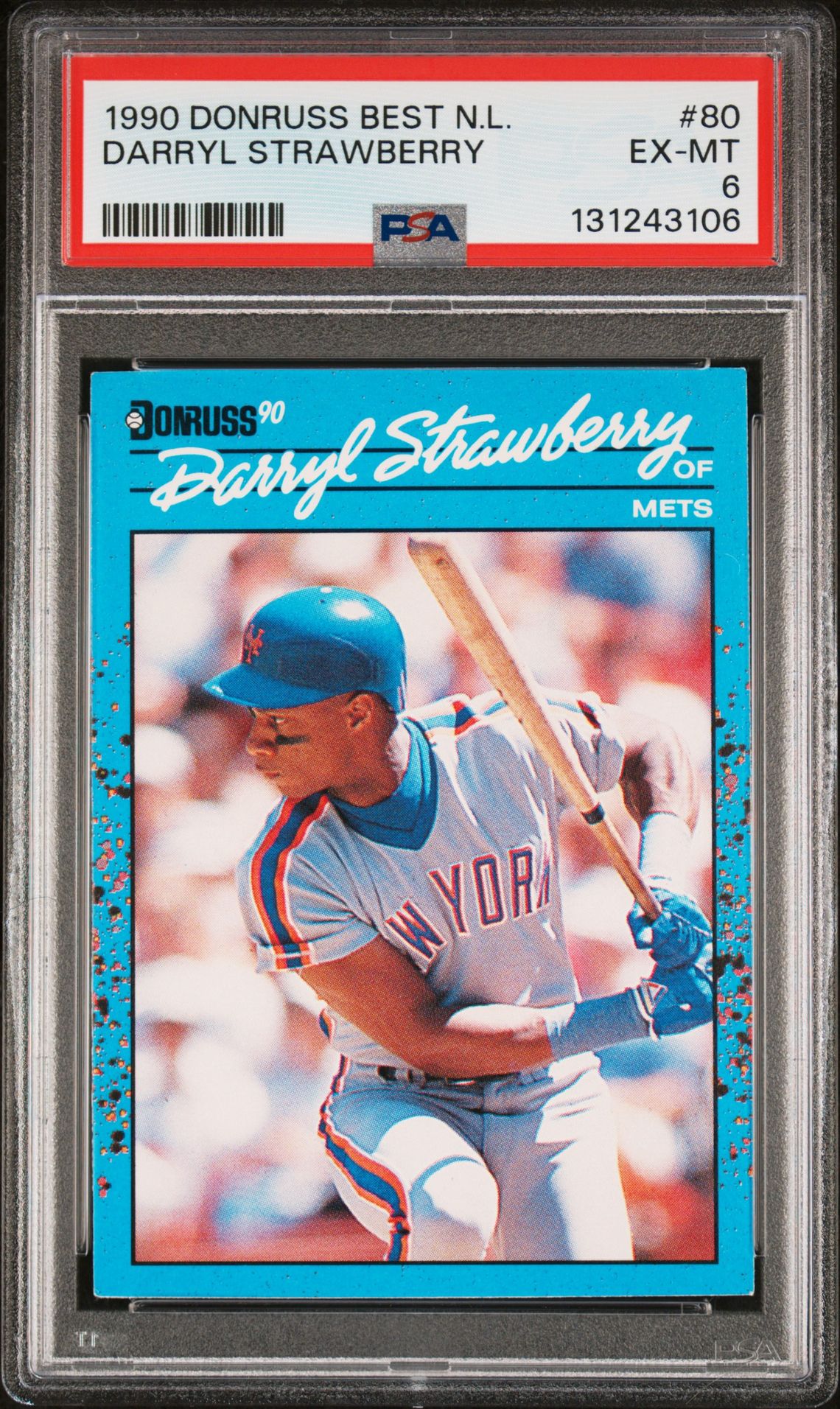 1990 Panini DONRUSS BEST N.L. #80 Darryl Strawberry front