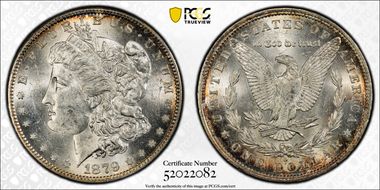 1879-O $1 VAM 4 O/Horizontal O MS61