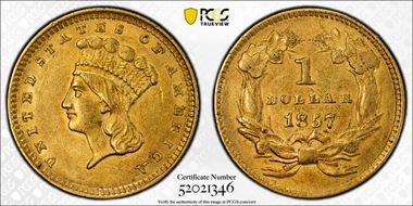 1857 G$1 MS61
